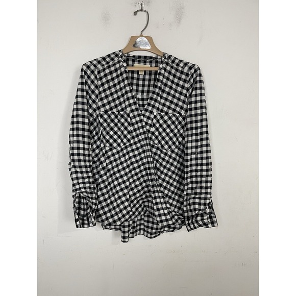 Michael Kors Tops - Michael Kors Womens Shirt 12 Gingham Plaid Buffalo Check Wrap Country Festival